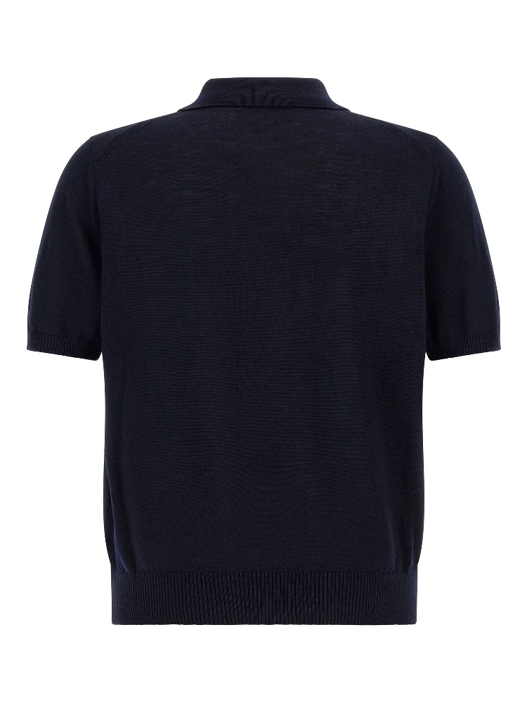 Blue Virgin Wool Polo Shirt alternative