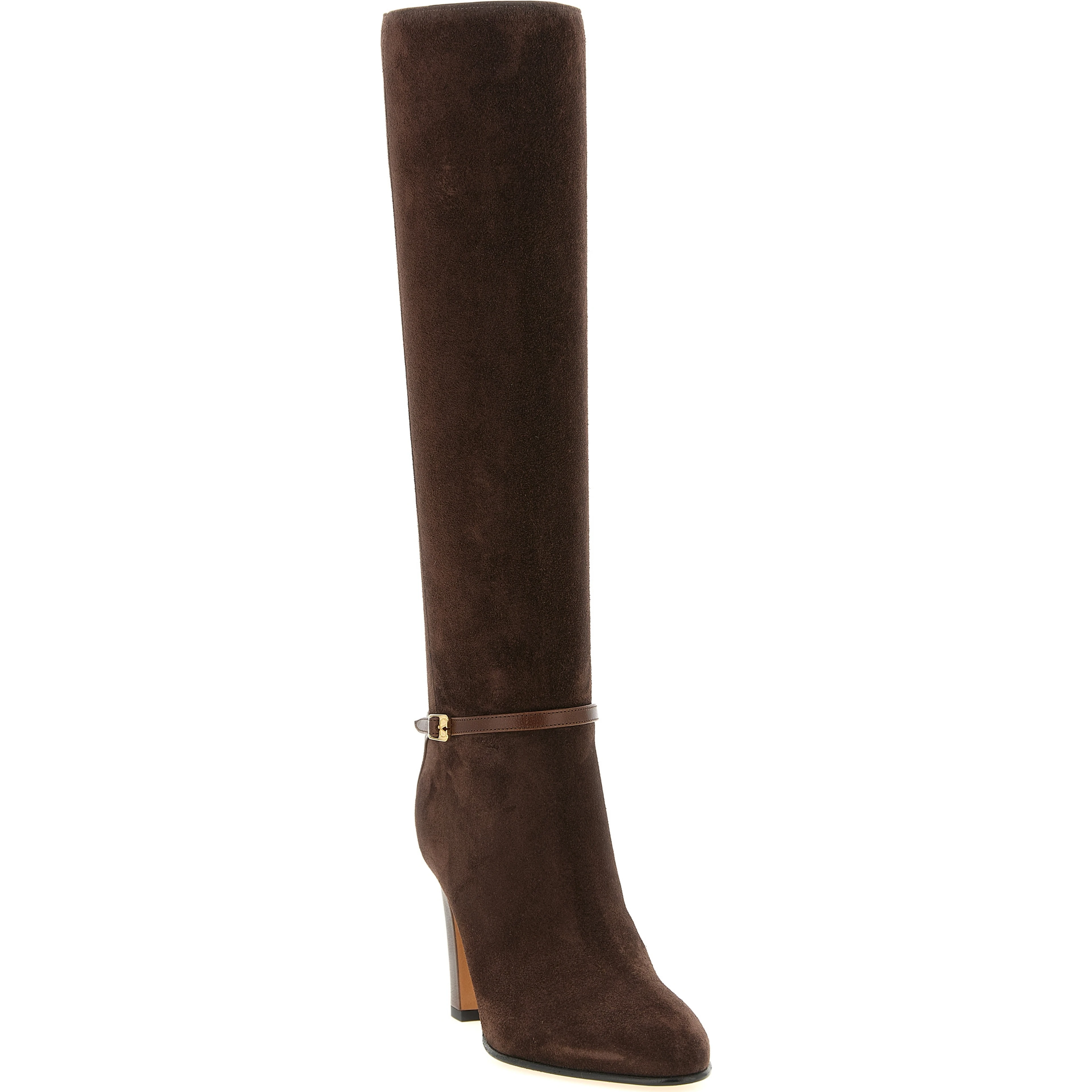Brown Calfskin Over The Knee