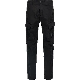 Black Cotton Cargo Pants