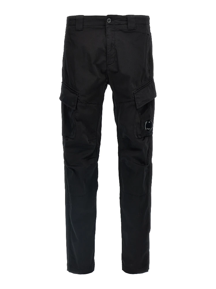 Black Cotton Cargo Pants