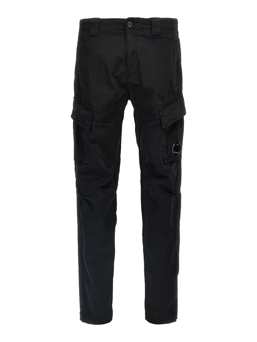 Black Cotton Cargo Pants
