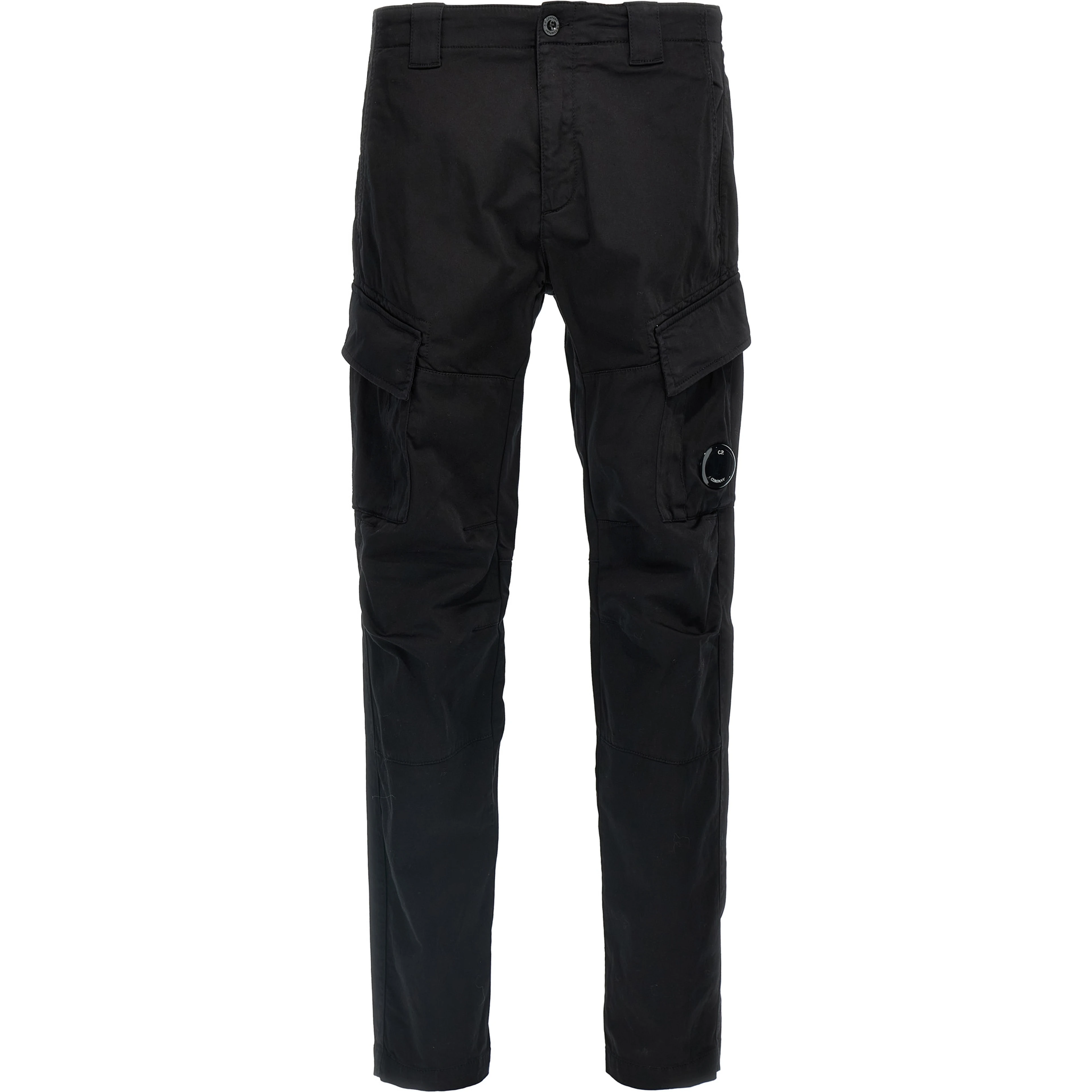 Black Cotton Cargo Pants