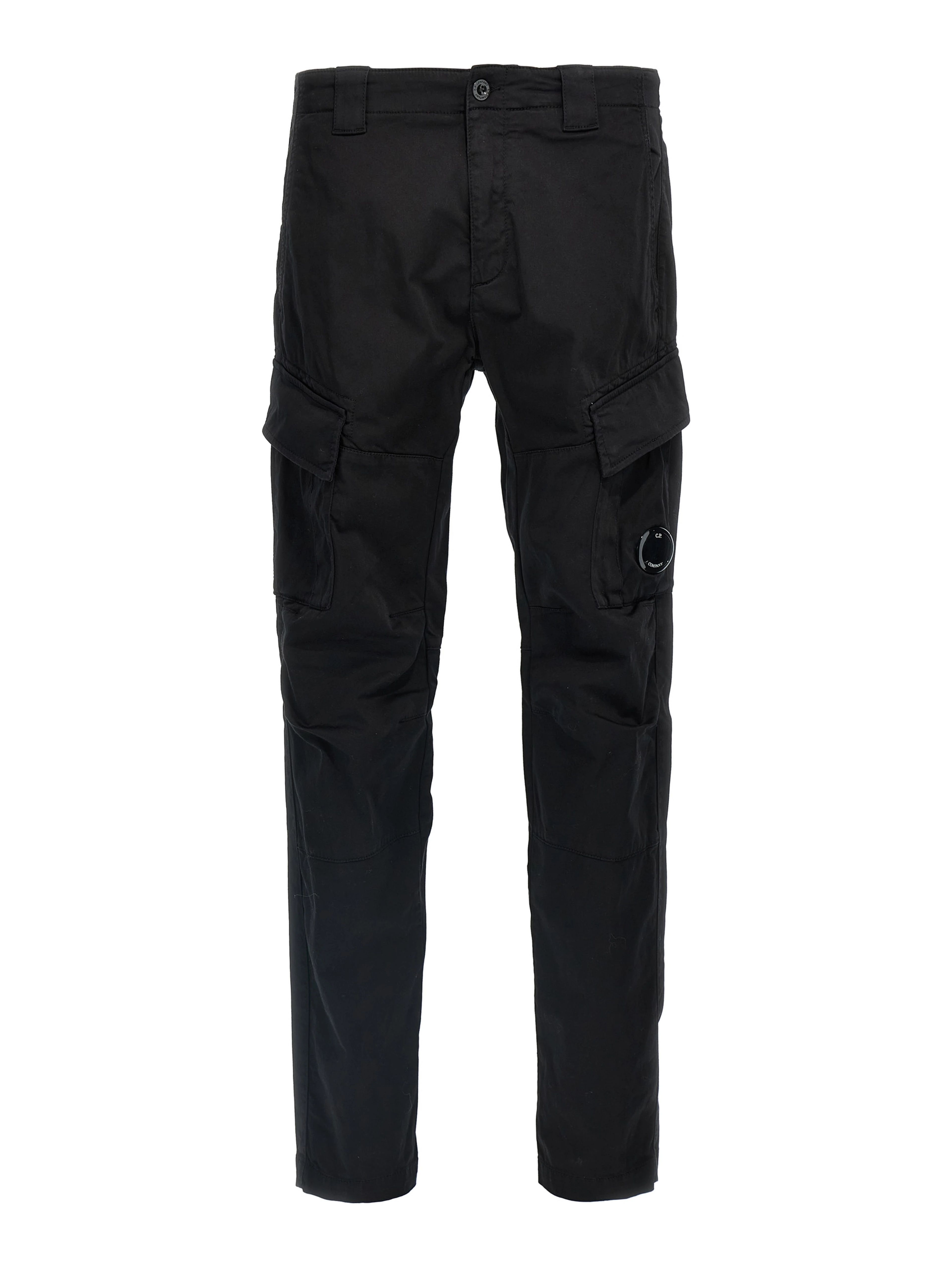 Black Cotton Cargo Pants