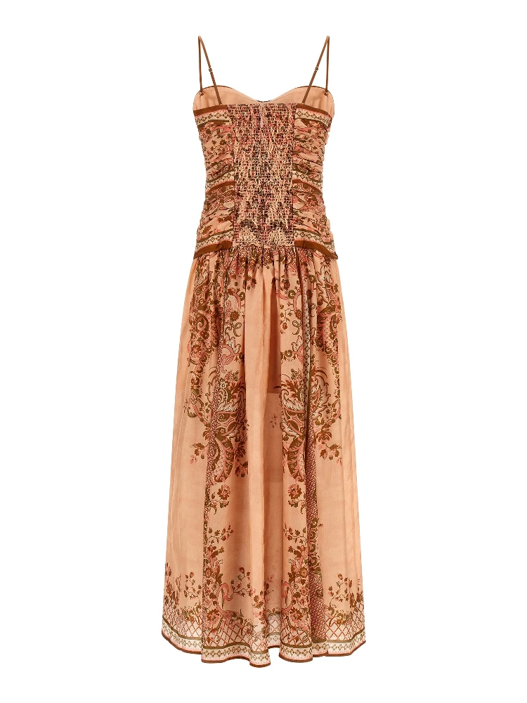 Multicolor Silk Midi Dress alternative