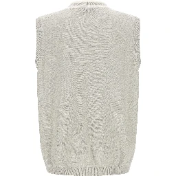 Gray Cotton Sleeveles Sweater