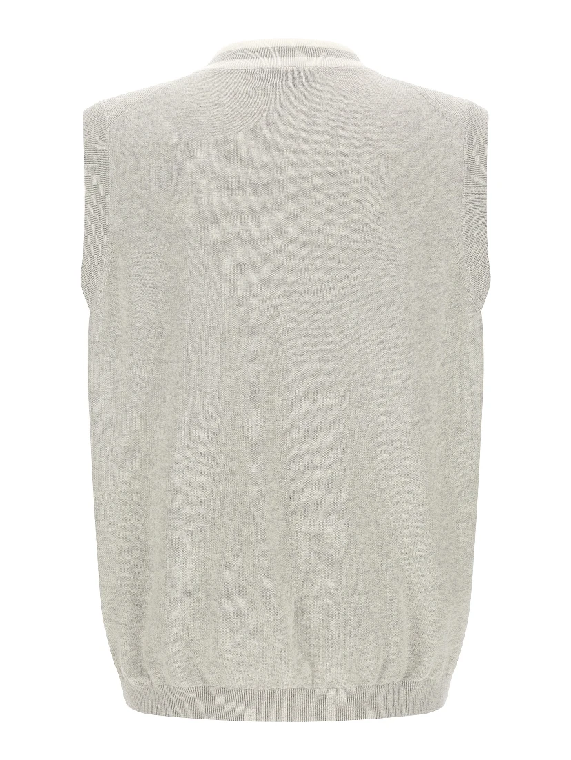 Gray Cotton Sleeveles Sweater