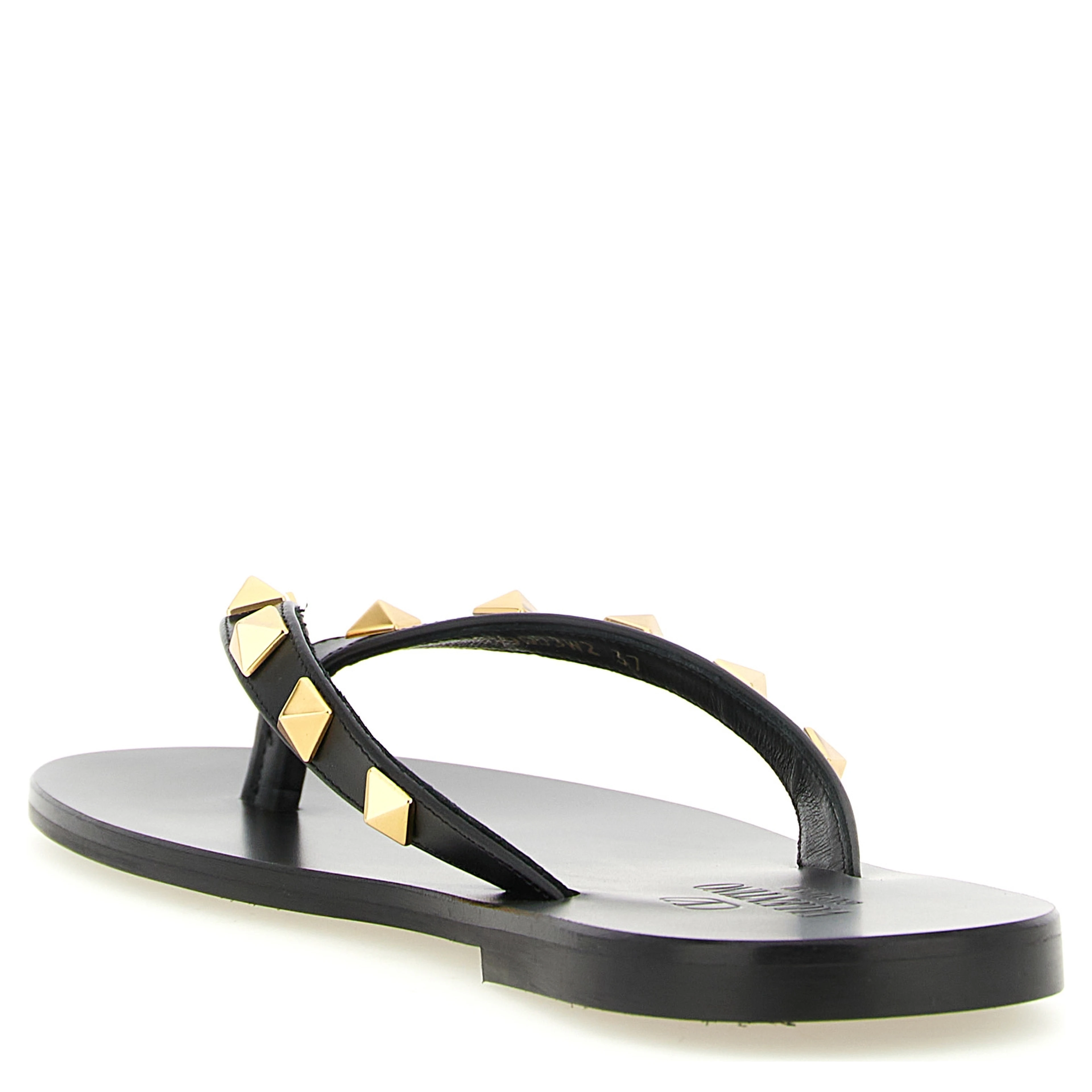 Black Calfskin Slides