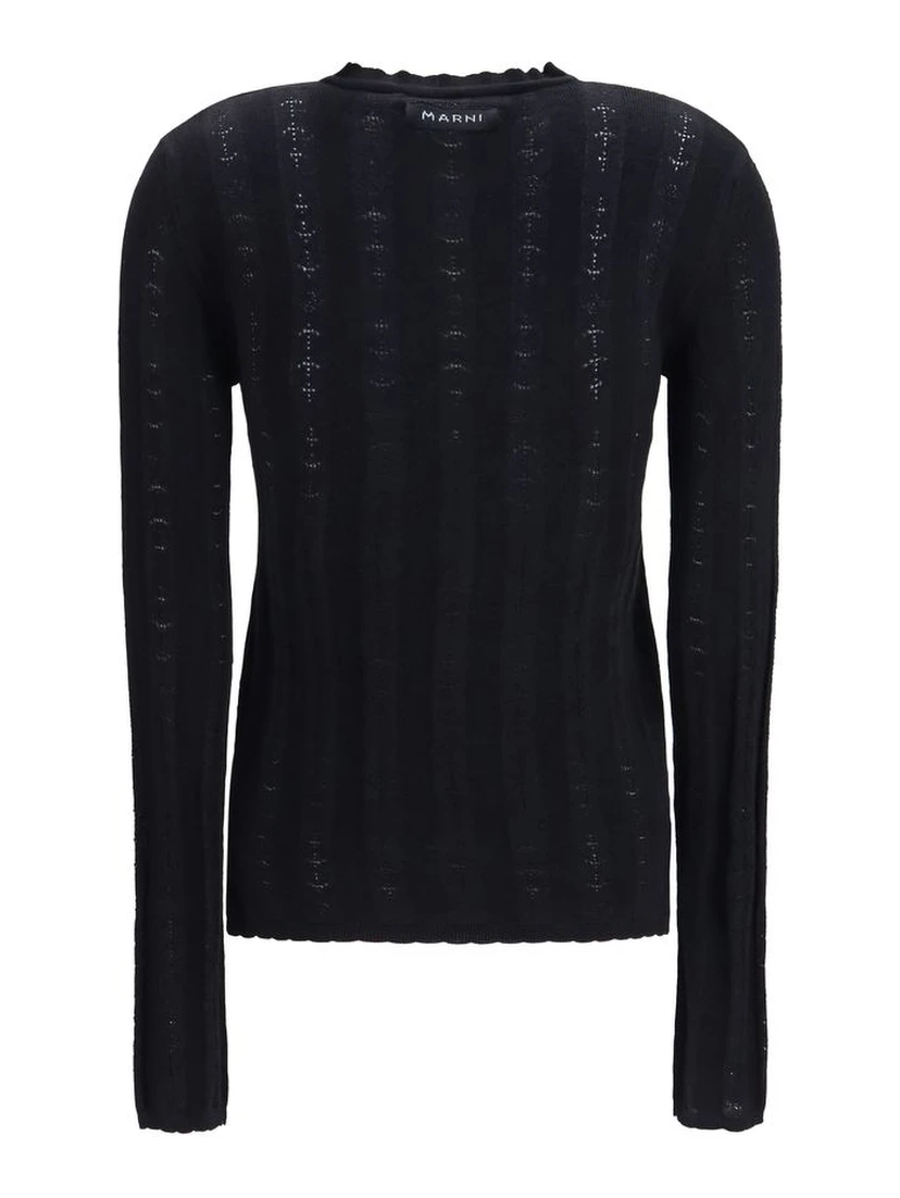 Black Wool Oves Aries Cardigan