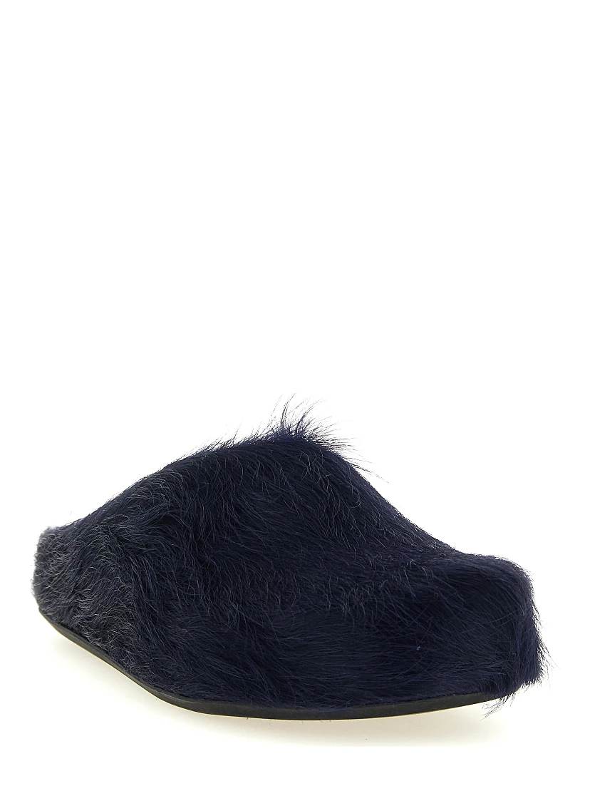 Blue Calfskin Mules