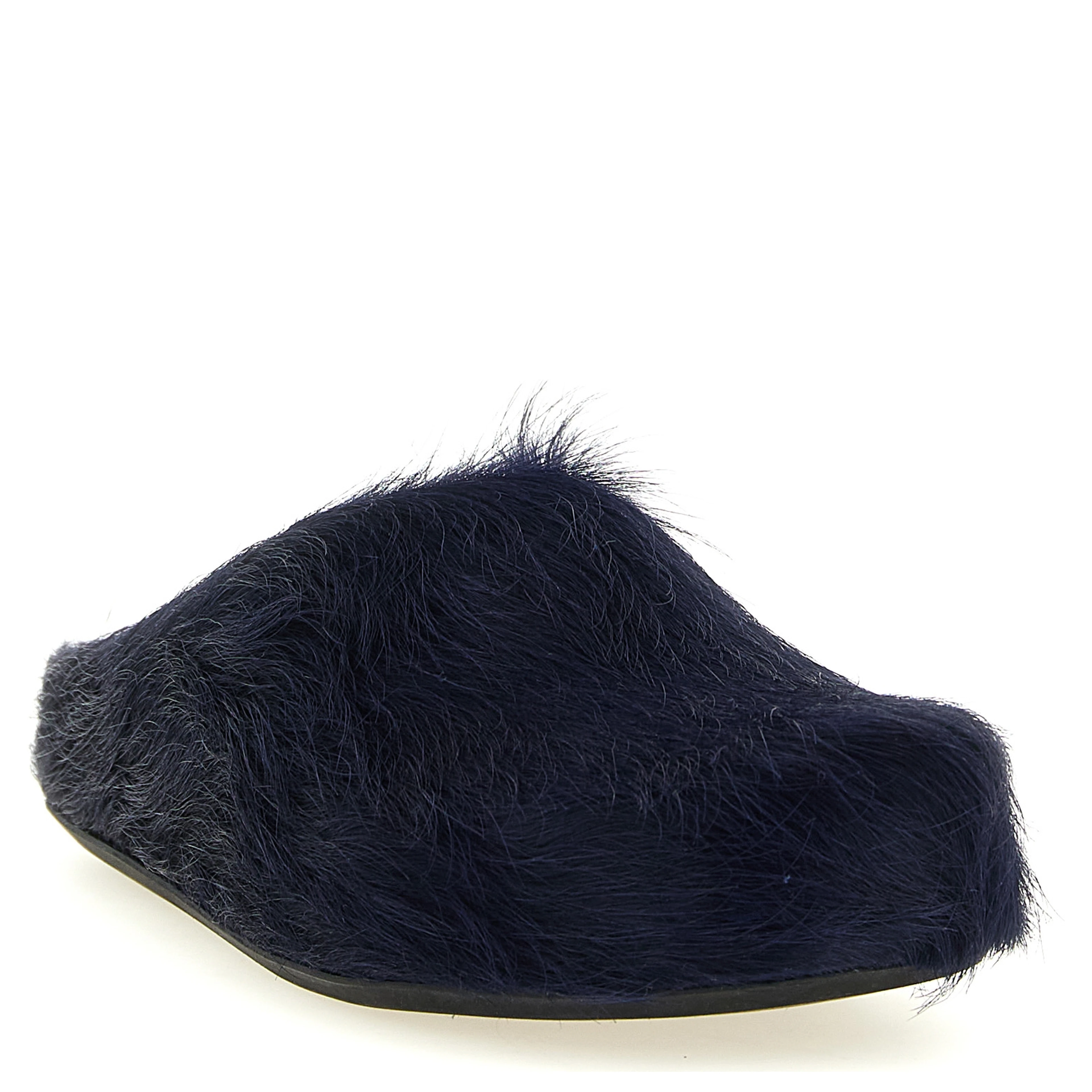Blue Calfskin Mules