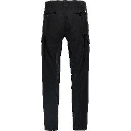 Black Cotton Cargo Pants