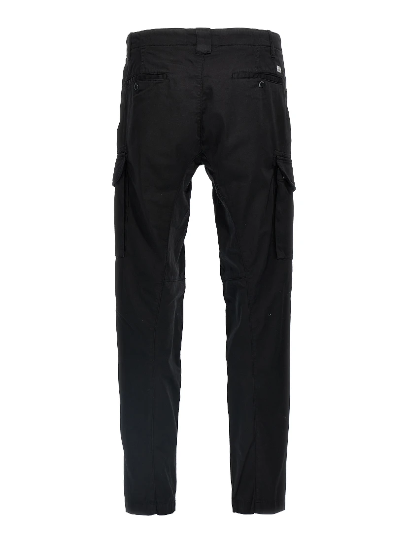 Black Cotton Cargo Pants