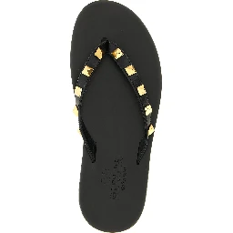 Black Calfskin Slides