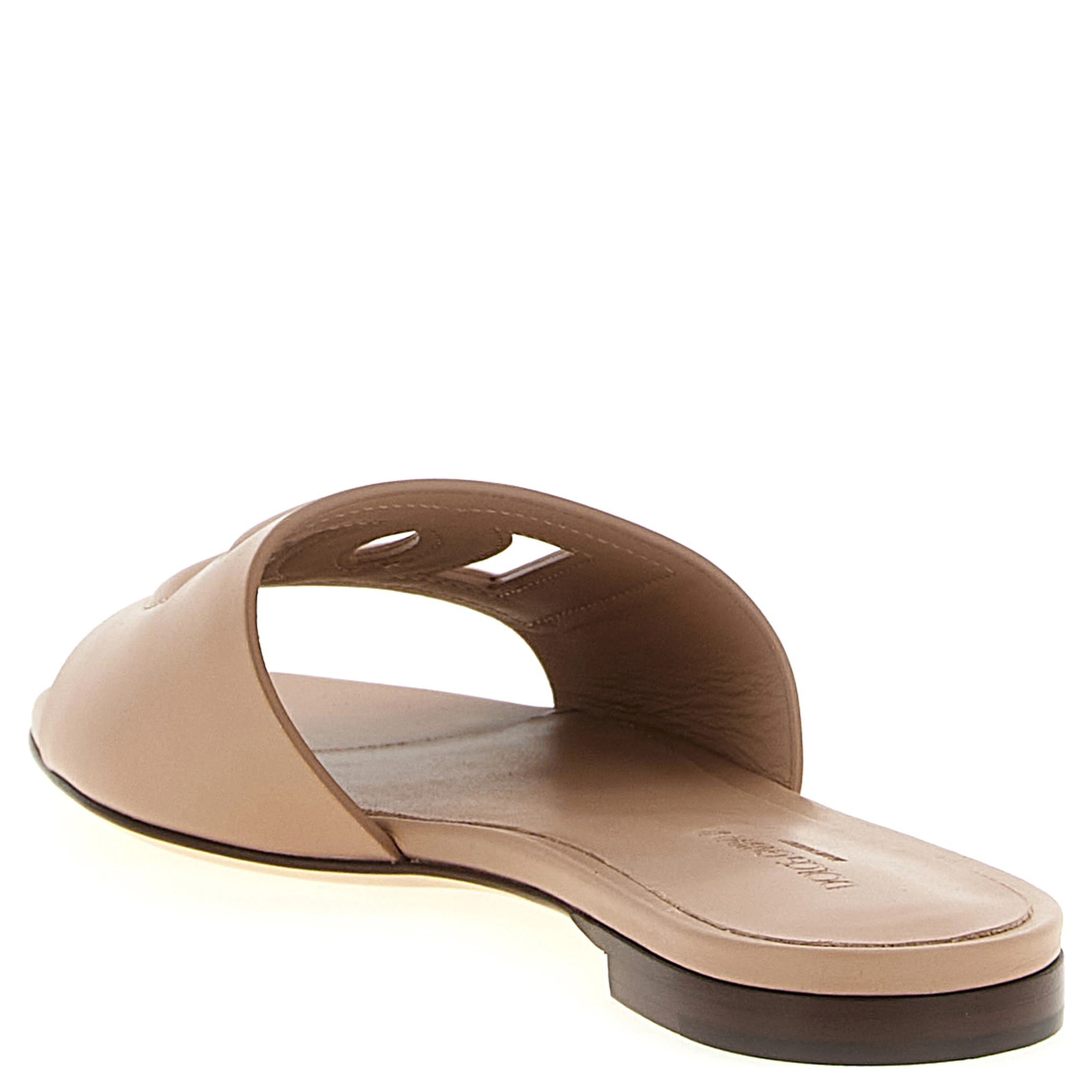 Beige Calfskin Slides
