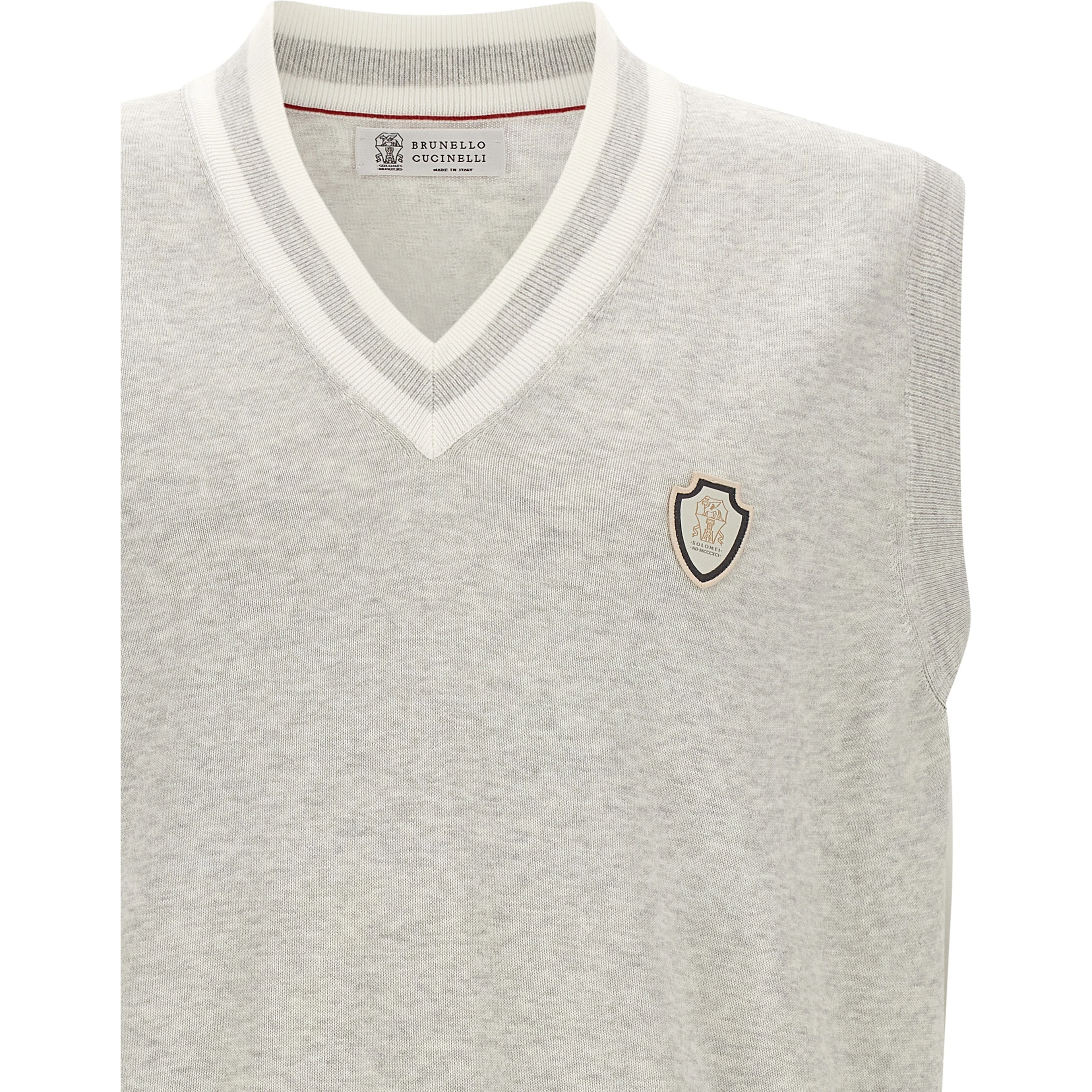 Gray Cotton Sleeveles Sweater