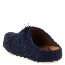 Blue Calfskin Mules