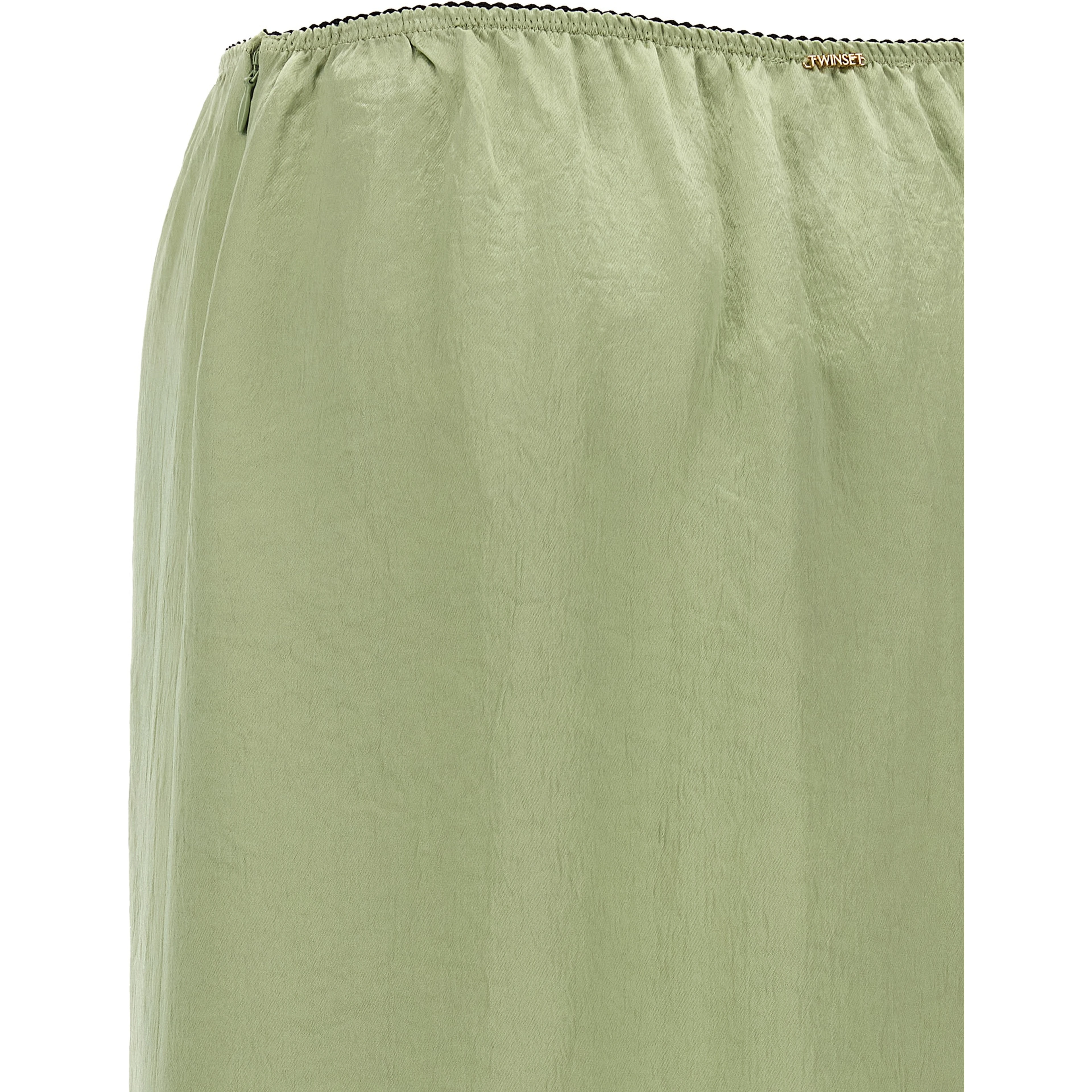 Bicolor Marabou Midi Skirt