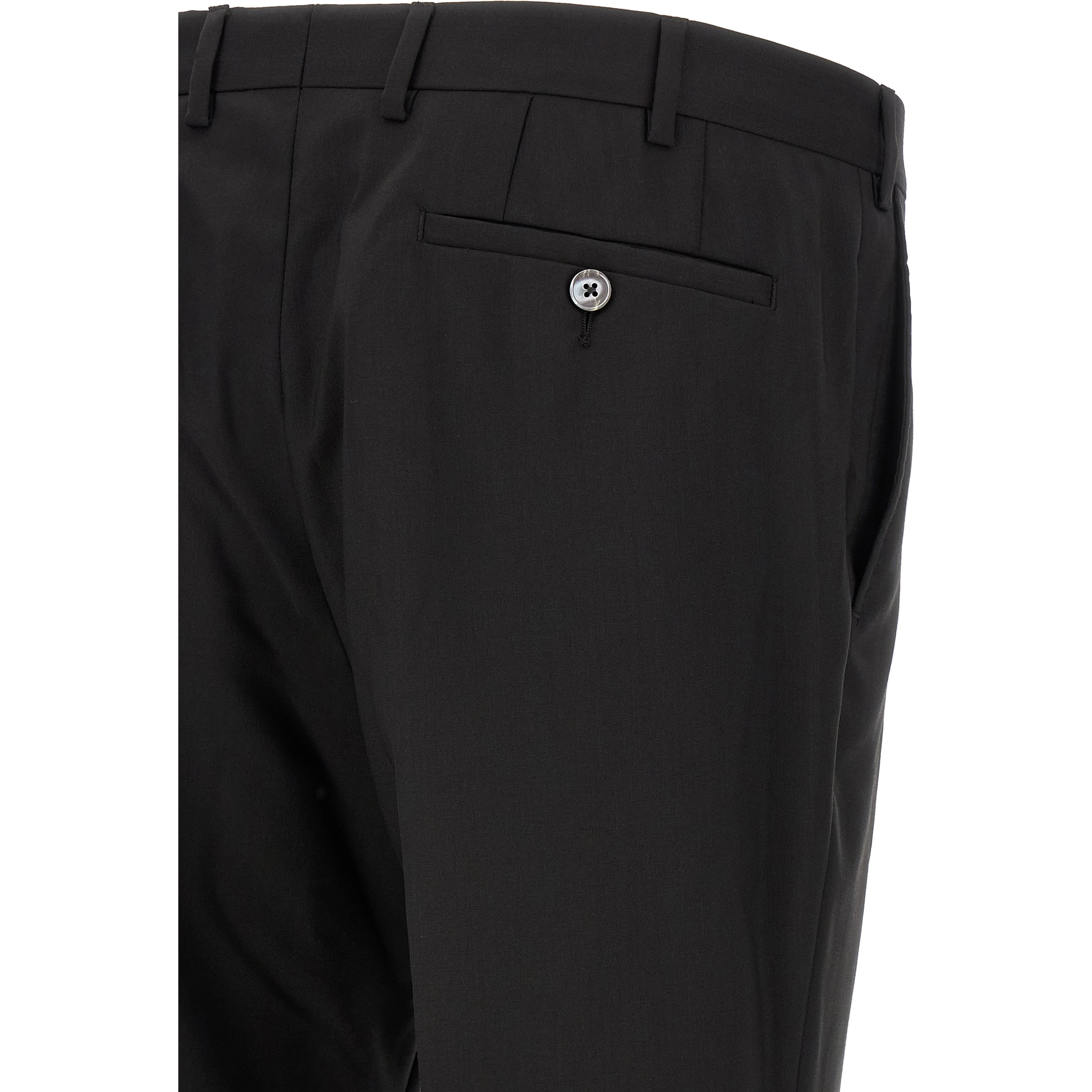 Black Wool Two-Piece Suit