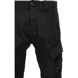 Black Cotton Cargo Pants