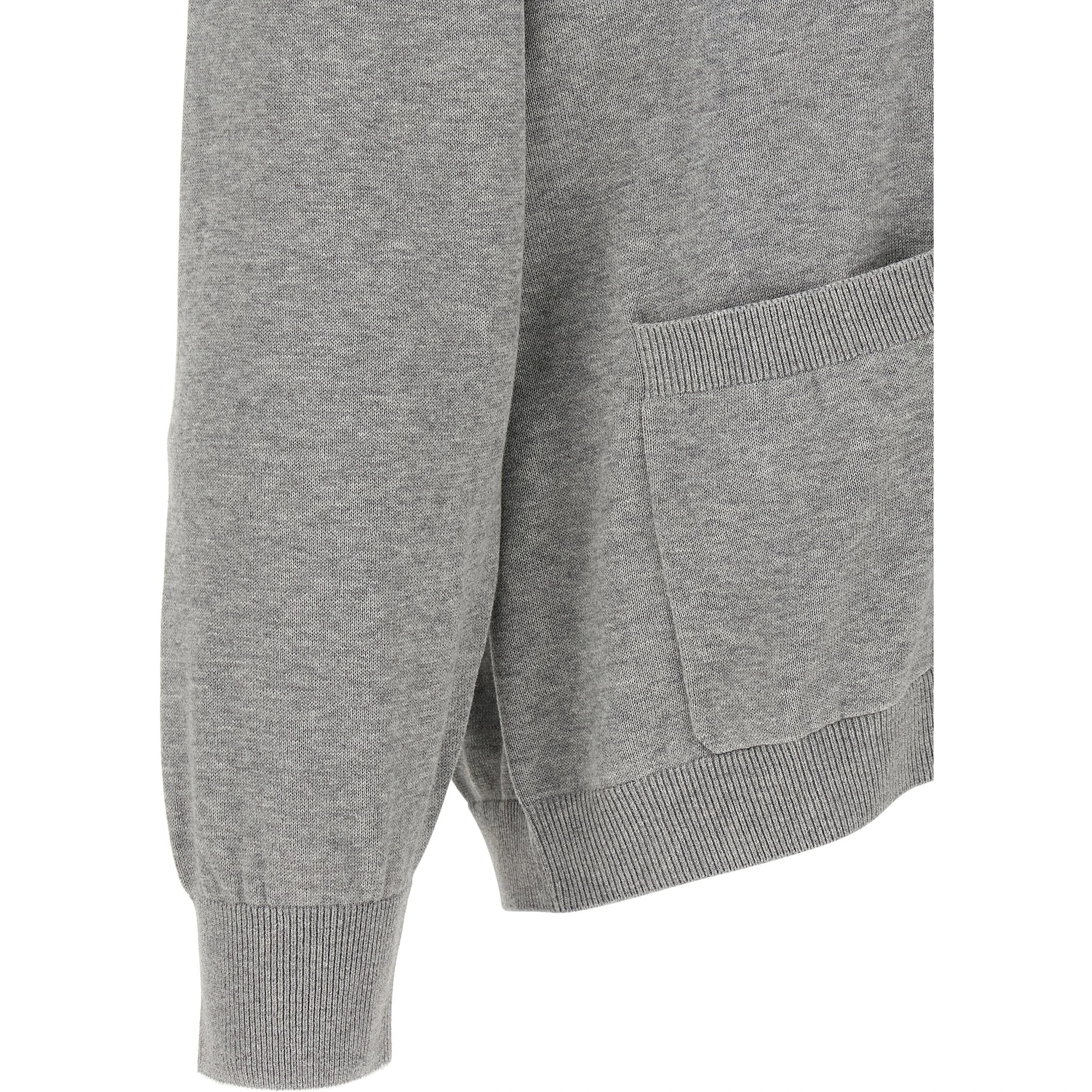 Gray Cotton Cardigan