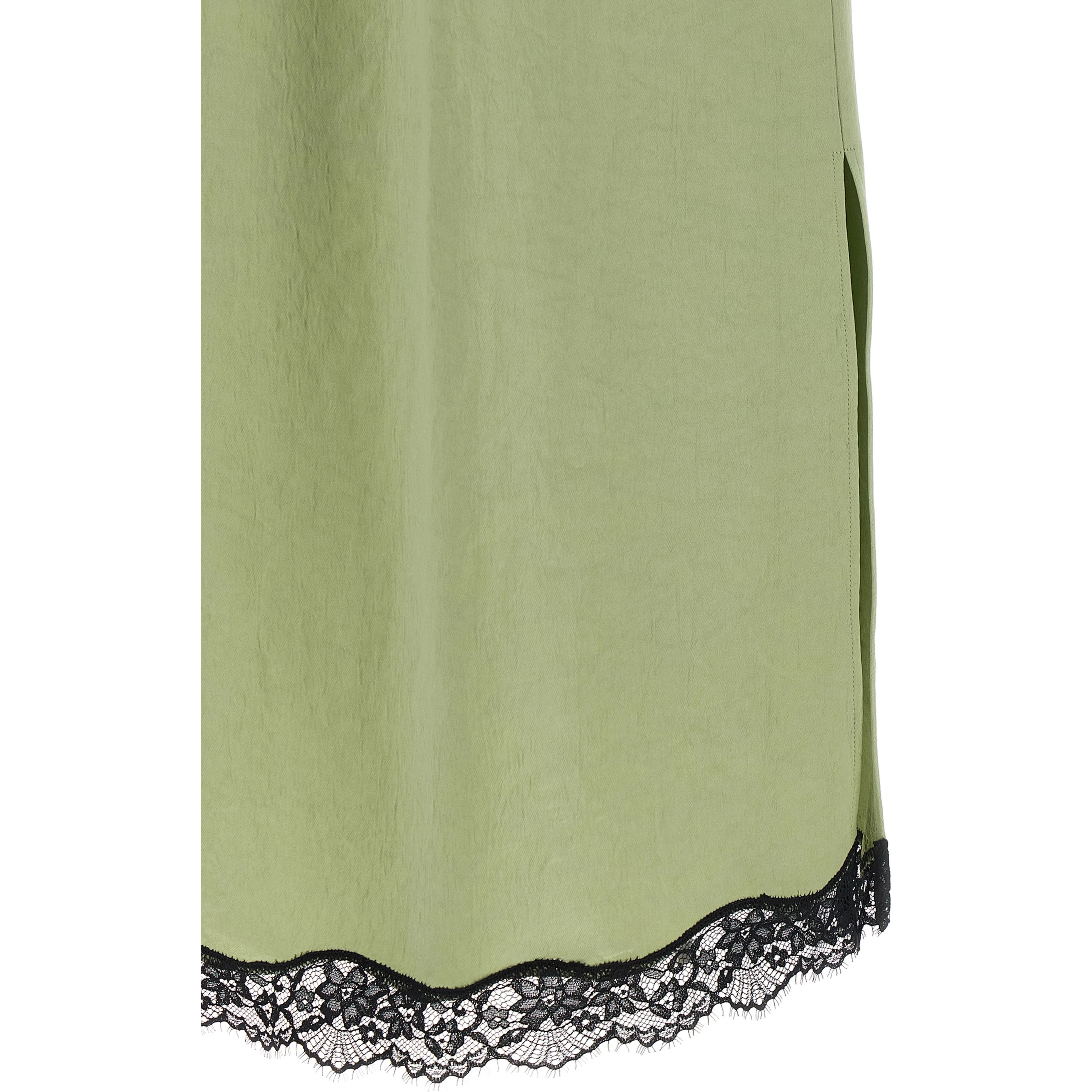 Bicolor Marabou Midi Skirt