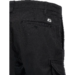 Black Cotton Cargo Pants