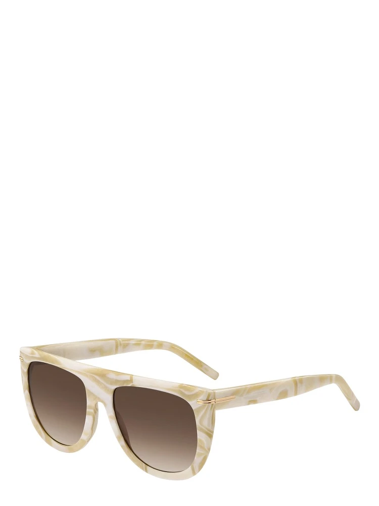 Beige Acetate Sunglasses