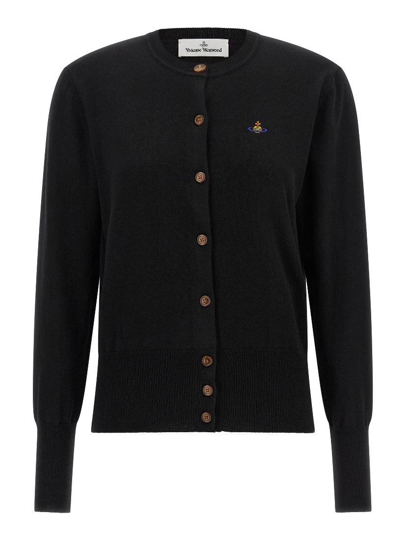 Black Cotton Cardigan