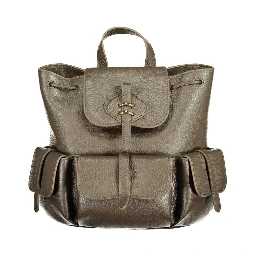 Brown Leather Backpack