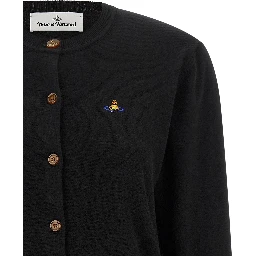 Black Cotton Cardigan