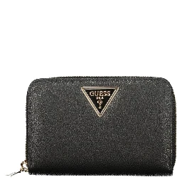 Black Polyurethane Women's Wallet