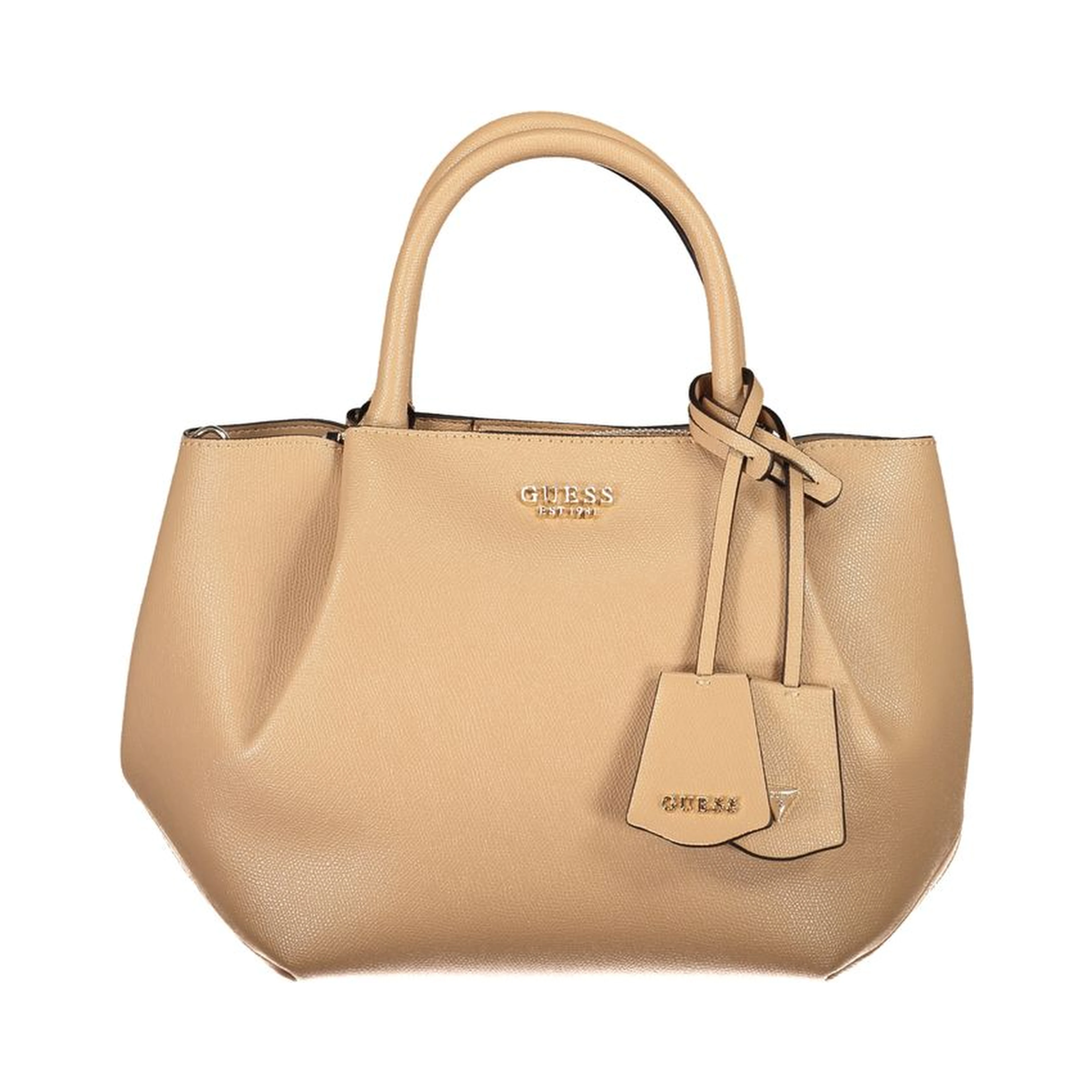 Beige Polyurethane Women's Bag