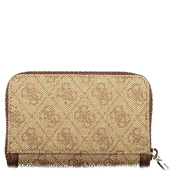 Beige Polyurethane Women Wallet