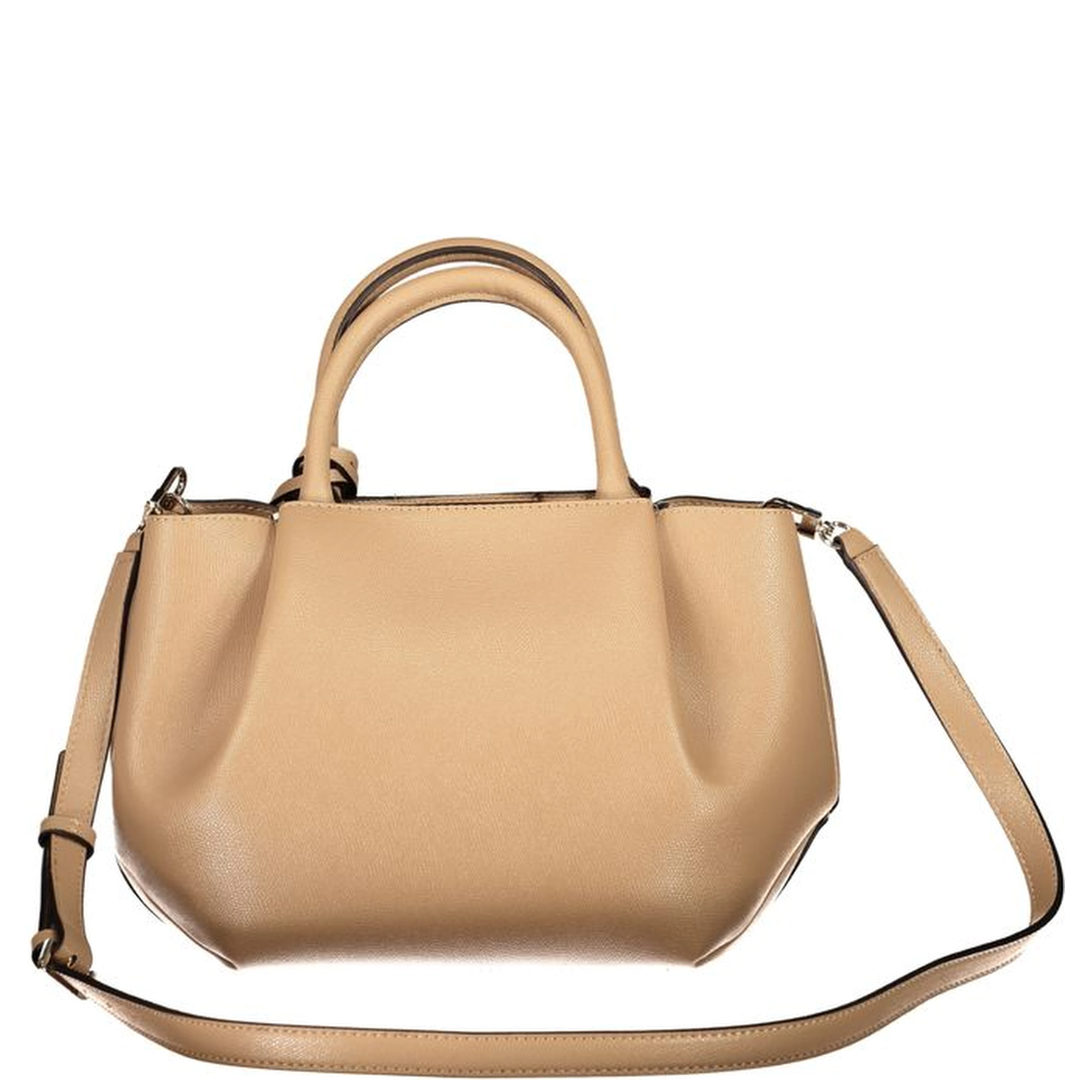 Beige Polyurethane Women's Bag