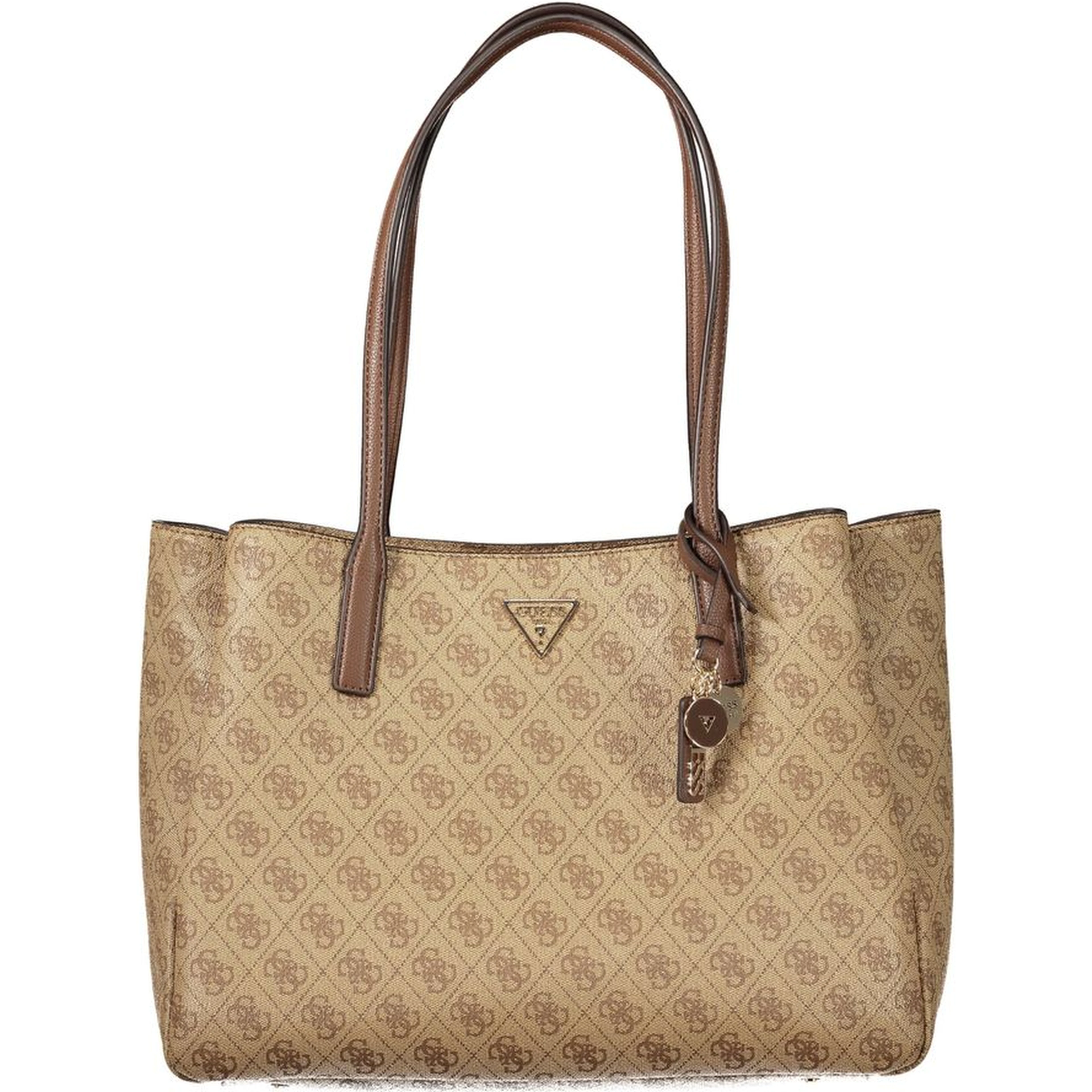 Beige Polyurethane Women's Bag