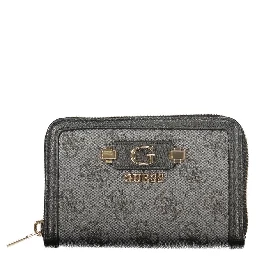 Black Polyurethane Women's Wallet