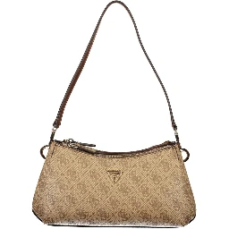 Beige Polyurethane Women's Bag