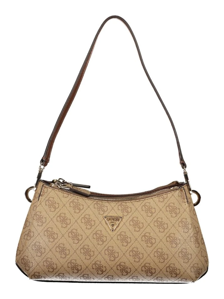 Beige Polyurethane Women's Bag