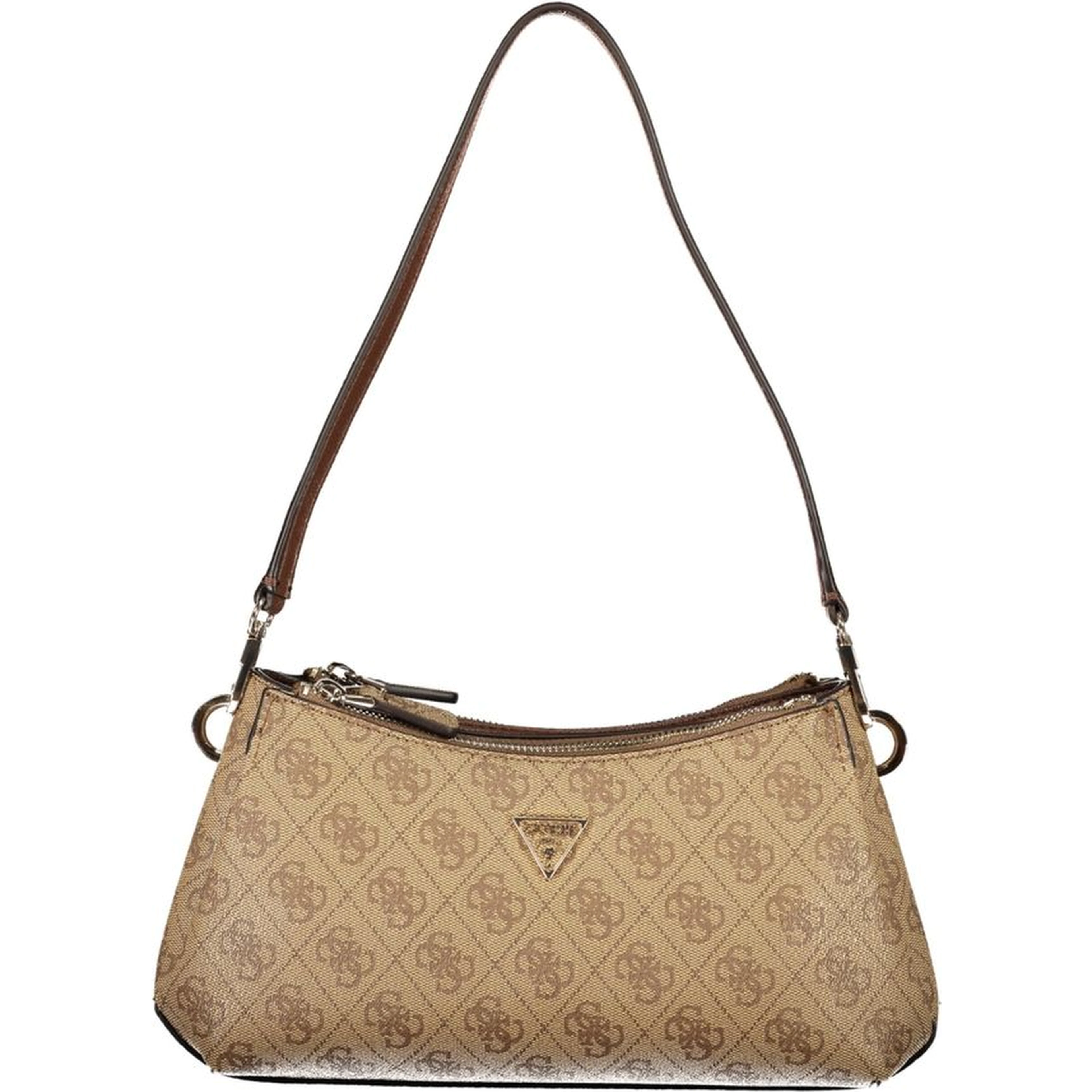 Beige Polyurethane Women's Bag