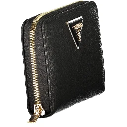 Black Polyurethane Women's Wallet
