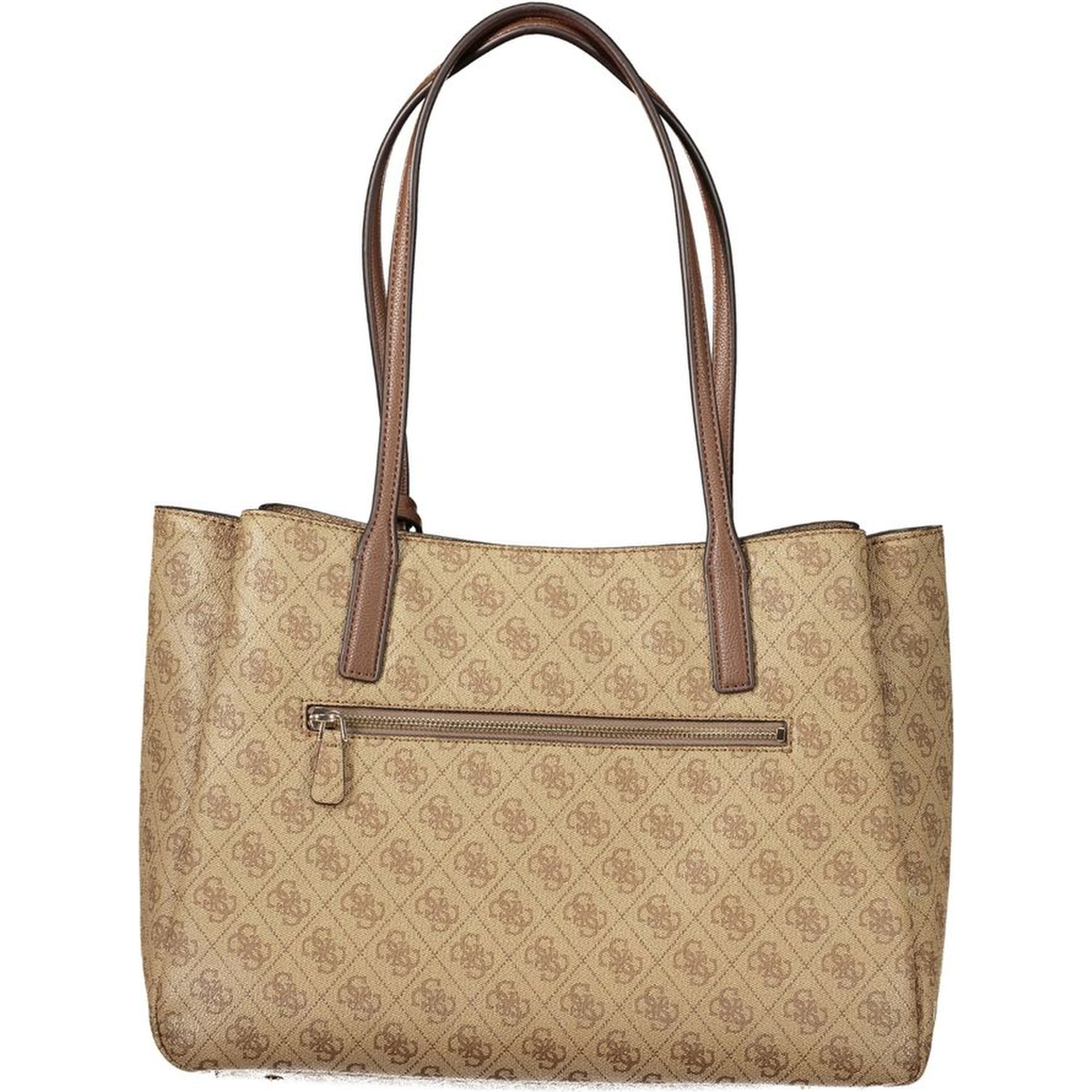 Beige Polyurethane Women's Bag