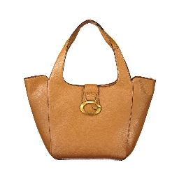 Brown Polyurethane Women's Bag