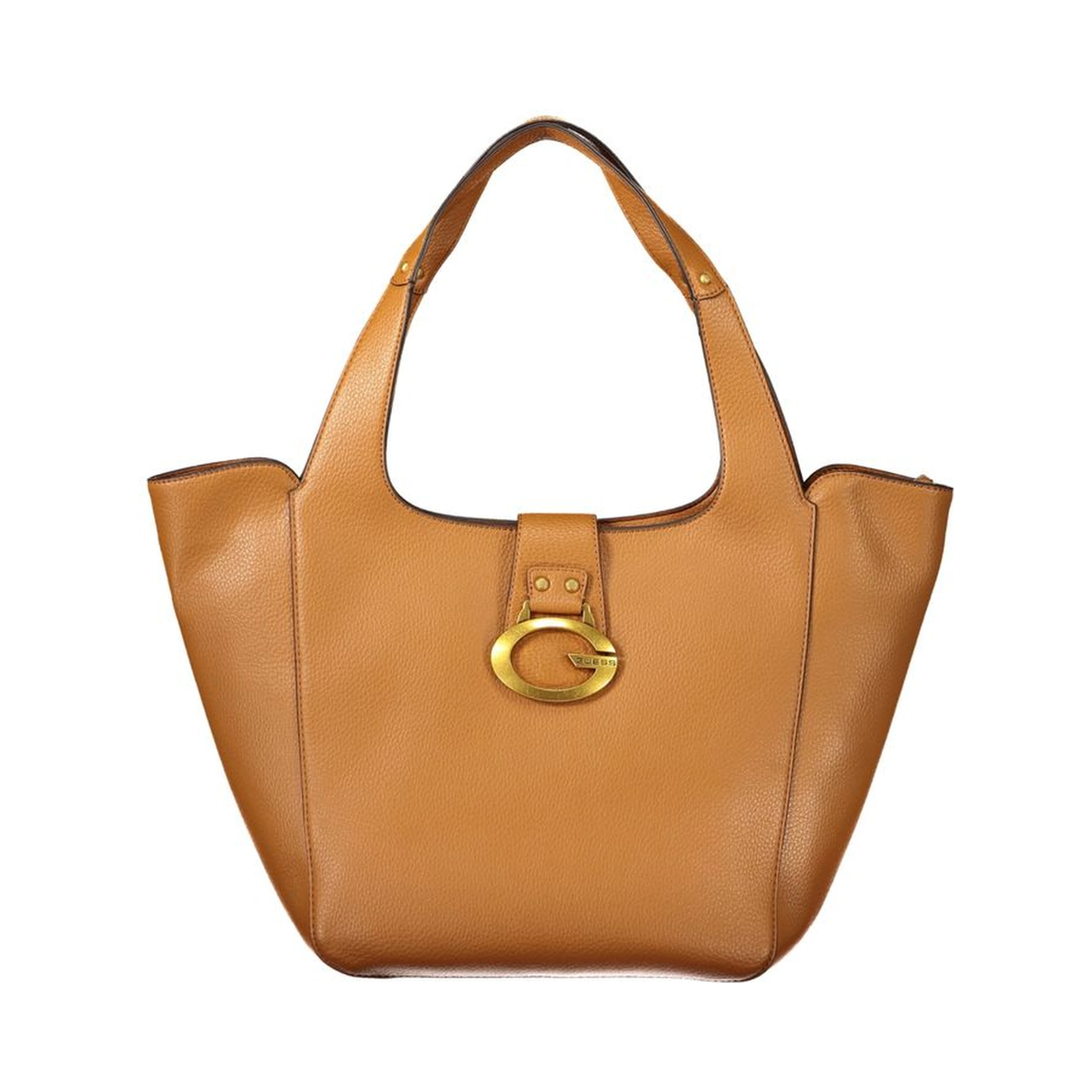 Brown Polyurethane Women's Bag