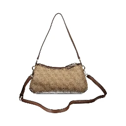 Beige Polyurethane Women's Bag