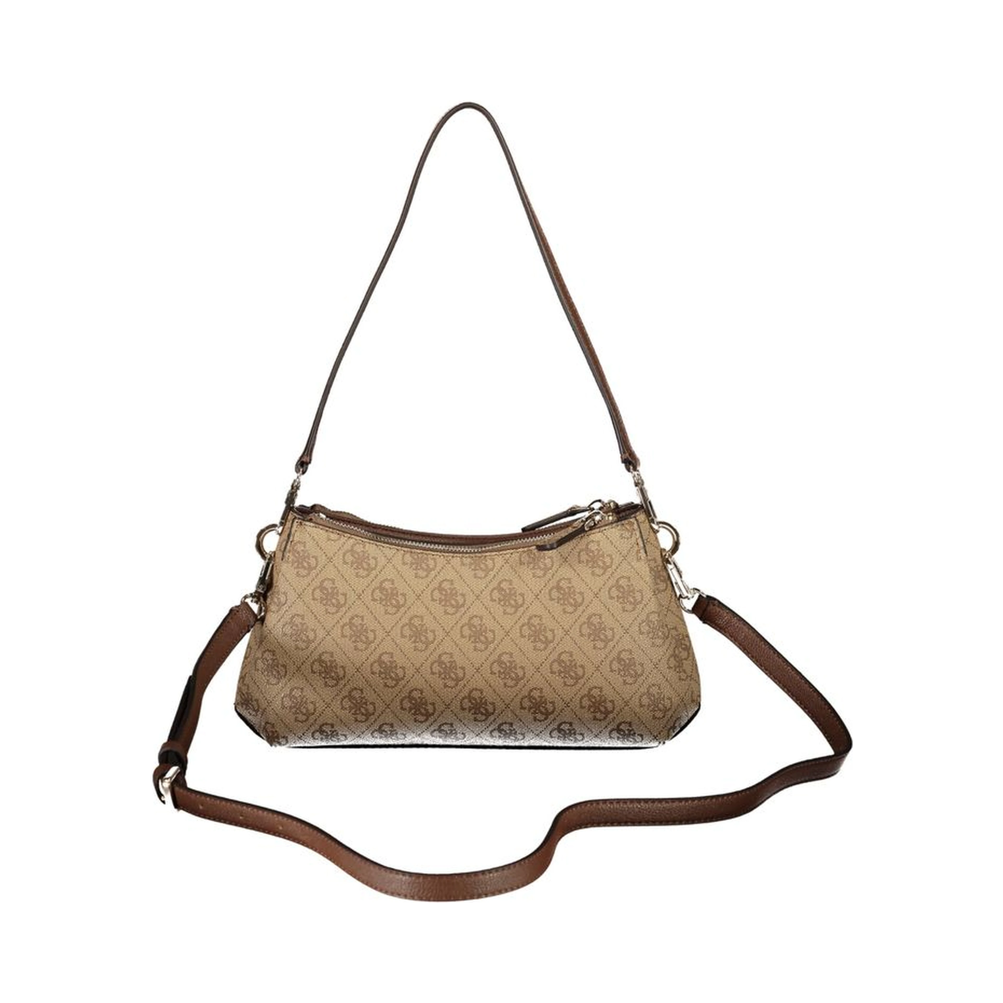 Beige Polyurethane Women's Bag