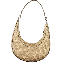 Beige Polyurethane Women's Bag