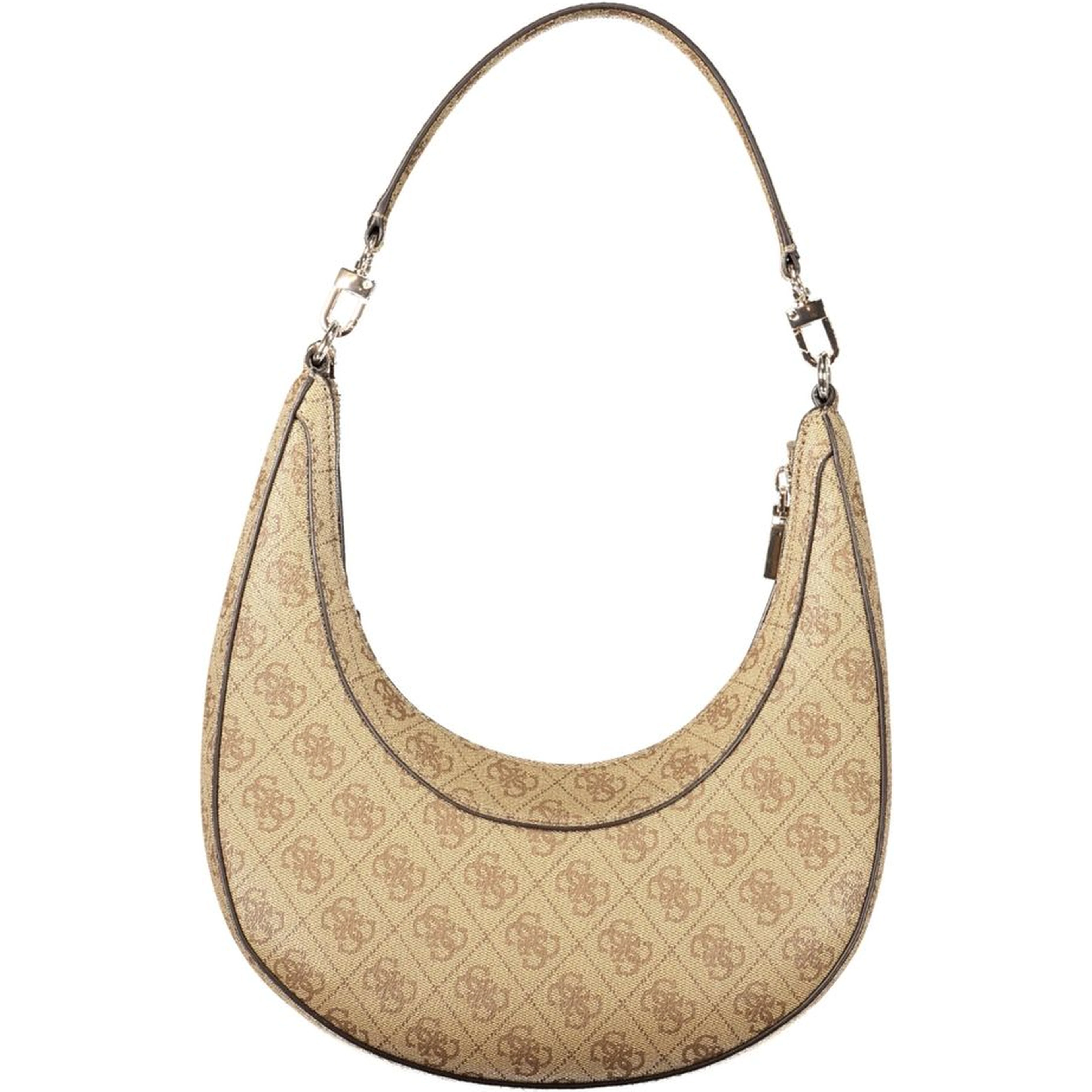 Beige Polyurethane Women's Bag