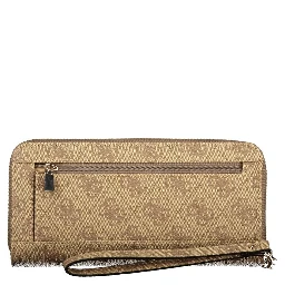 Beige Polyurethane Women's Wallet with Functional Compartments
