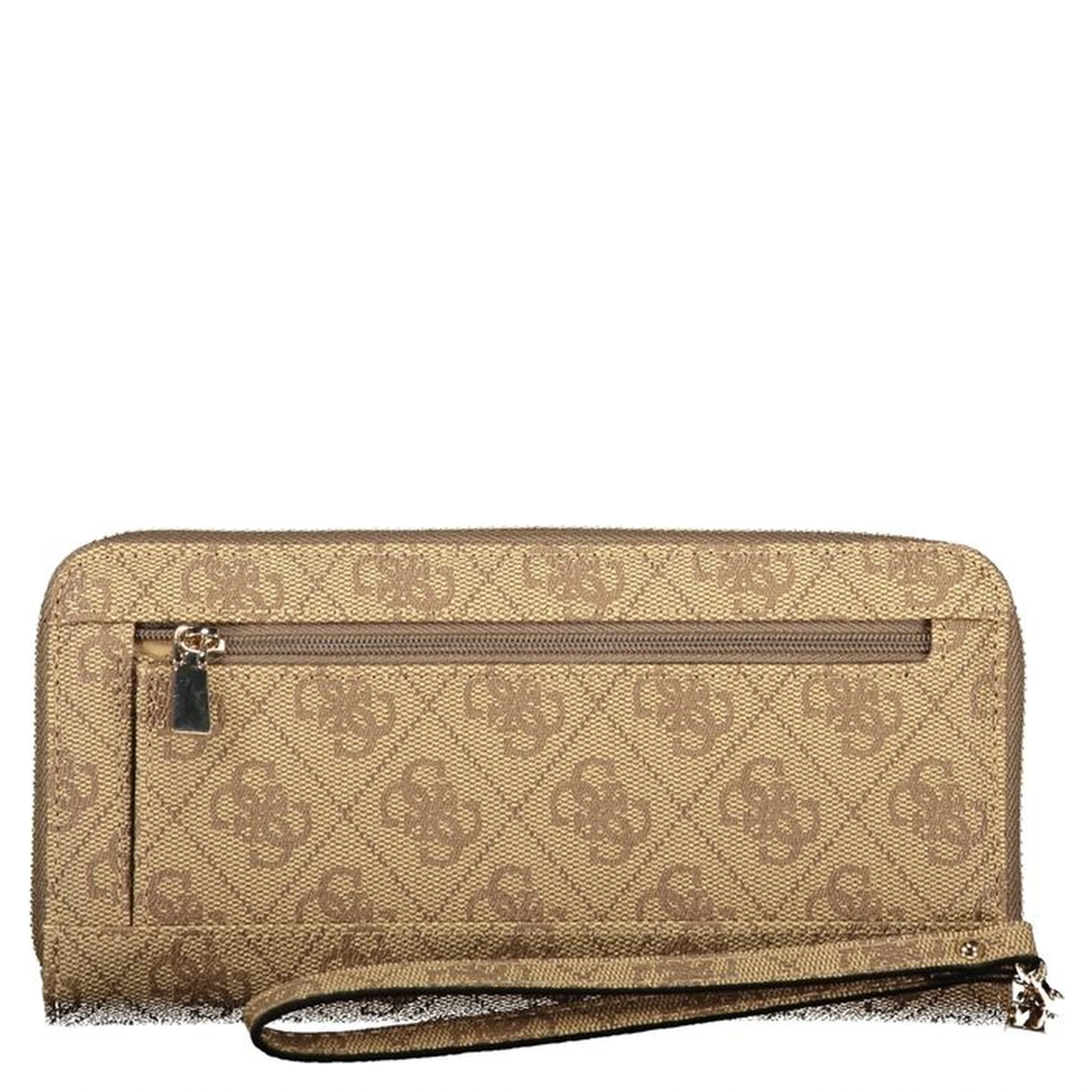 Beige Polyurethane Women's Wallet with Functional Compartments