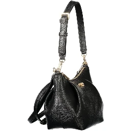 Black Polyurethane Women's Bag